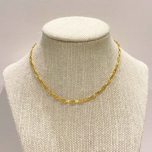 Flat mariner gold chain necklace waterproof  18k women necklace men necklace